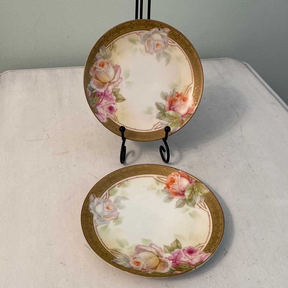 Vintage Prussia Royal Rudolstadt  2 saucers